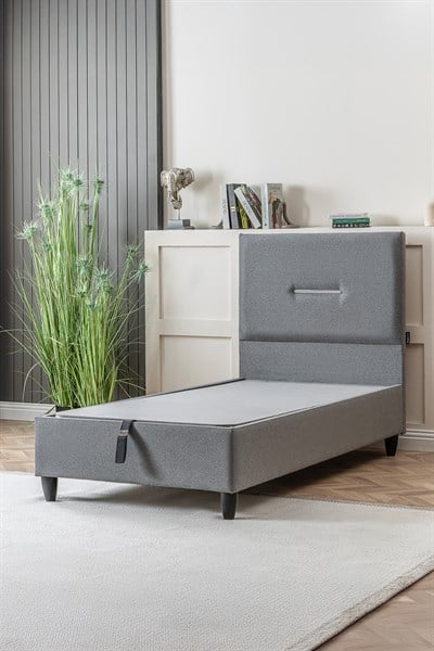 Cennet Yatak Jasmine Modeli Tek Kişilik Sandıklı Baza & Başlık Seti Modern ve Fonksiyonel 2li Set