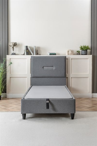 Cennet Yatak Jasmine Modeli Tek Kişilik Sandıklı Baza & Başlık Seti Modern ve Fonksiyonel 2li Set