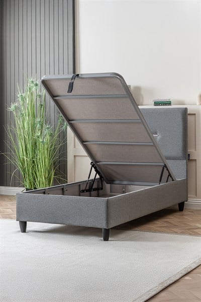 Cennet Yatak Jasmine Modeli Tek Kişilik Sandıklı Baza & Başlık Seti Modern ve Fonksiyonel 2li Set