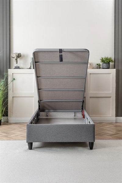 Cennet Yatak Jasmine Modeli Tek Kişilik Sandıklı Baza & Başlık Seti Modern ve Fonksiyonel 2li Set