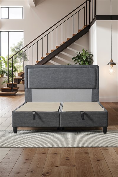 Cennet Yatak Melisa Çift Kişilik Sandıklı Baza ve Başlık 2’li Set Geniş Depolama