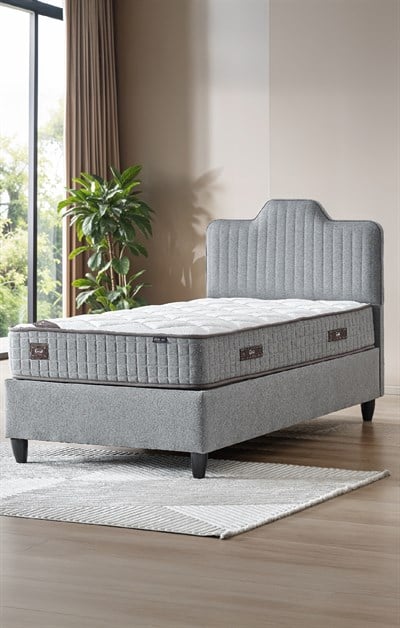 Cennet Yatak Menekşe Modeli Tek Kişilik Antibakteriyel Full Ortopedik Yatak, Baza ve Başlık 3 lü Set