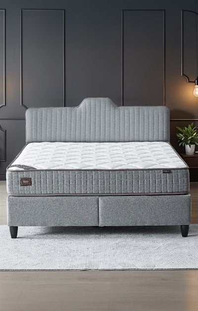 Cennet Yatak Menekşe Serisi Çift Kişilik Antibakteriyel Full Ortopedik Yataklı Baza ve Başlık Seti 3 lü Set