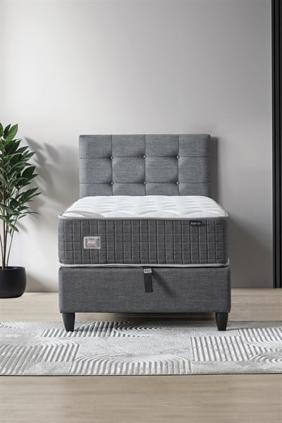 Cennet Yatak Mimoza Modeli Tek Kişilik Full Ortopedik Antibakteriyel Yataklı Baza ve Başlık Takımı 3 lü Set