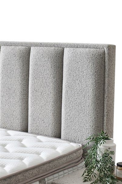 Cennet Yatak Viola Modern Tasarımlı Sandıklı Baza ve Estetik Kumaş Kaplamalı Başlık Seti