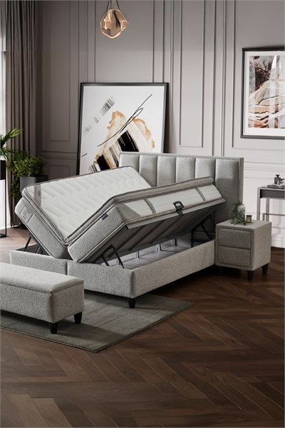 Cennet Yatak Viola Royal Deluxe 3’lü Set – Sağlıklı Uyku İçin Ortopedik Yatak, Fonksiyonel Baza ve Modern Başlık