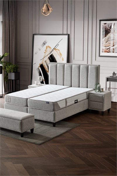 Cennet Yatak Viola Royal Deluxe 3’lü Set – Sağlıklı Uyku İçin Ortopedik Yatak, Fonksiyonel Baza ve Modern Başlık