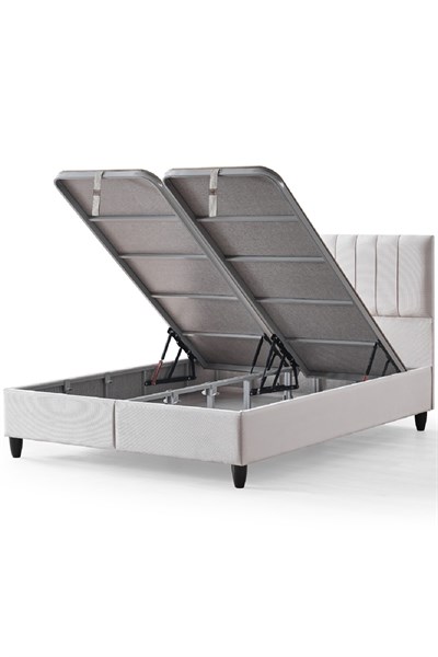 Cennet Yatak Zambak Çift Kişilik Sandıklı Baza ve Başlık Takımı 2’li Set