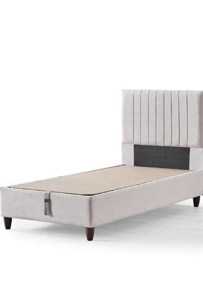 Cennet Yatak Zambak Tek Kişilik Sandıklı Baza ve Başlık Seti 2’li Set