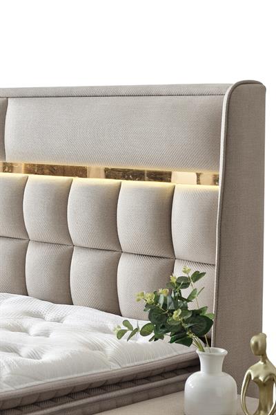 Dora 3’lü Yatak Seti – Ortopedik Yatak, Sandıklı Baza, Ledli Başlık