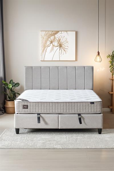 Manolya Çift Kişilik Full Ortopedik Antibakteriyel Yatak + Sandıklı Baza + Başlık  3 lü Set