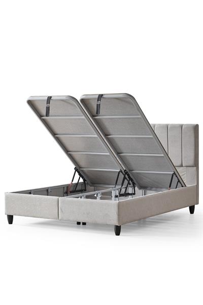 Manolya Çift Kişilik Sandıklı Baza ve Şık Başlık 2’li Set