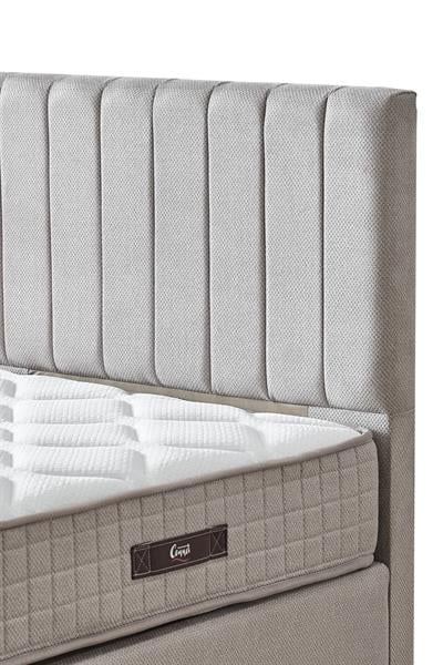 Manolya Serisi Tek Kişilik Sandıklı Baza ve Başlık + Full Ortopedik Paket Yaylı Yatak Takımı 3 lü Set