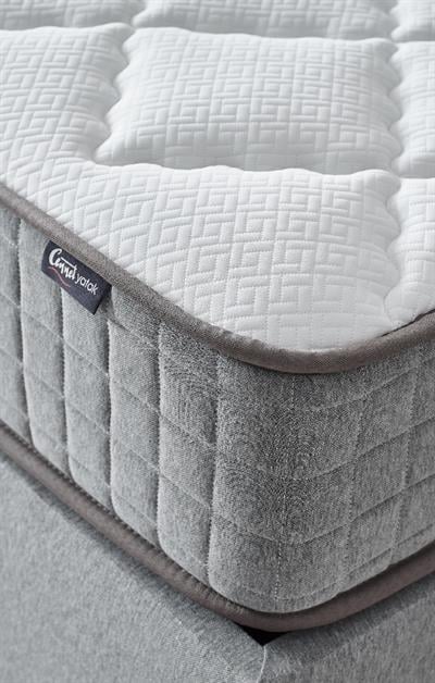 Menekşe Modeli Tek Kişilik Antibakteriyel Full Ortopedik Yatak, Baza ve Başlık 3 lü Set