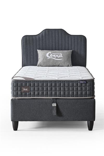 Menekşe Modeli Tek Kişilik Paket Yaylı Yatak Antibakteriyel ve Full Ortopedik Sistem