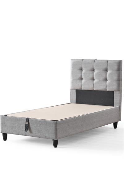 Mimoza Modeli Tek Kişilik Full Ortopedik Antibakteriyel Yataklı Baza ve Başlık Takımı 3 lü Set