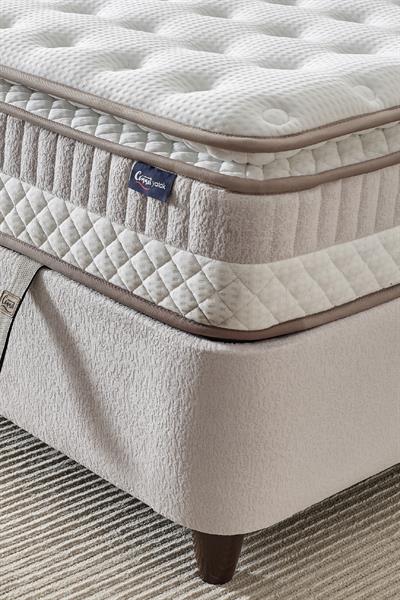 Oslo Soft Touch 3’lü Yatak Seti – Yüksek Konfor Pedli Yatak, Fonksiyonel Baza ve Modern Başlık