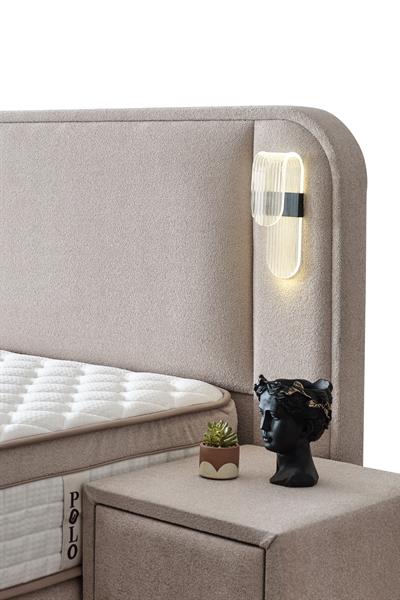 Polo Grand 3 Parça Uyku Seti – Sağlıklı Destek Sunan Yatak, Depolama Alanlı Baza ve Aydınlatmalı Başlık