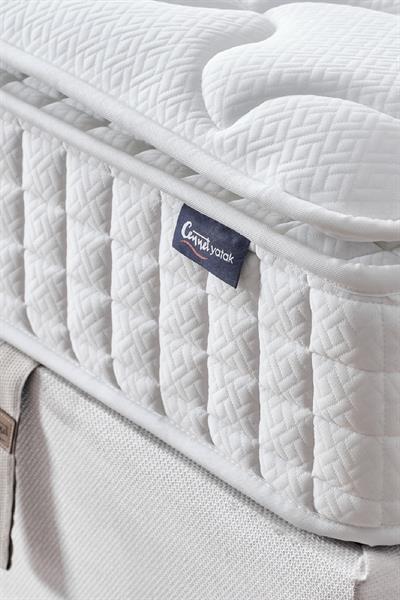 Zambak Modeli Çift Kişilik Pedli Paket Yaylı Full Ortopedik Antibakteriyel Yatak