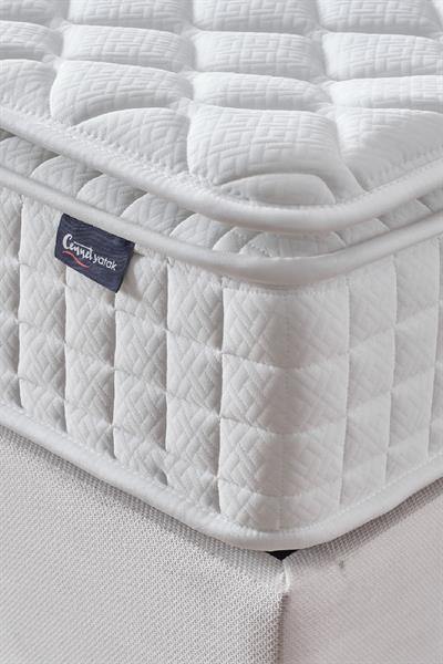 Zambak Modeli Tek Kişilik Antibakteriyel Pedli Yatak Full Ortopedik Paket Yaylı Yatak