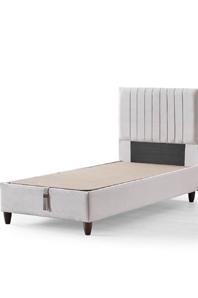 Zambak Tek Kişilik Sandıklı Baza + Full Ortopedik Antibakteriyel Pedli Yatak + Başlık  3 lü Set