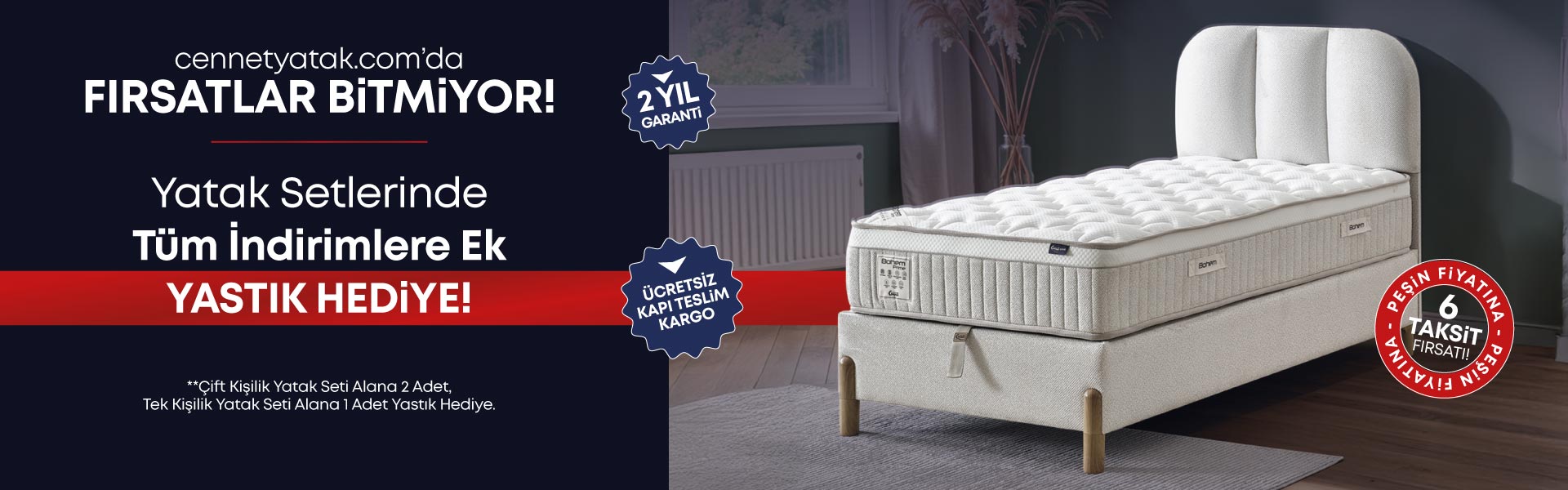 Tek Kişilik Yatak Setlerinde Yastık Hediye