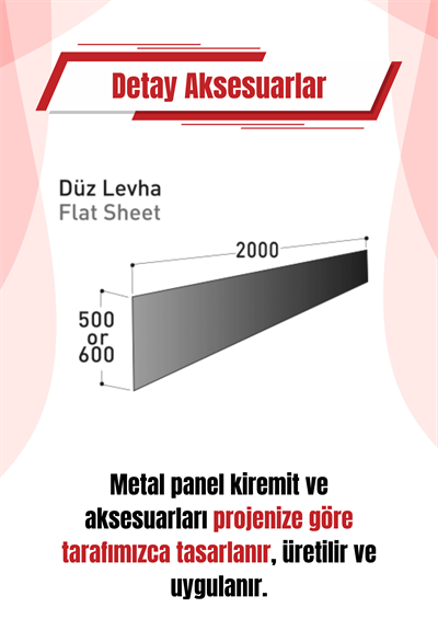 Düz Levha | Starbond Metal Kiremit – Çatı Detay Aksesuarı