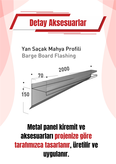 Yan Saçak Mahya P. | Starbond Metal Kiremit – Çatı Detay Aksesuarı