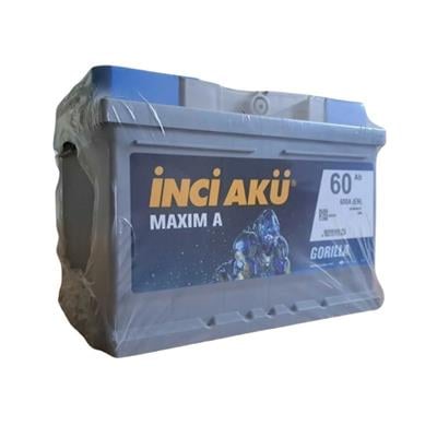 İnci 12v 60 Ah (ALÇAK) Otomobil Ve Hafif Ticari Maxım A Gorılla 2025 Üretim