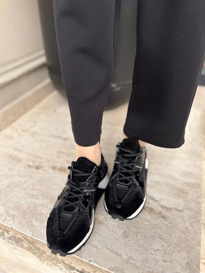Exclusive Serisi %100 Hakiki Deri Kadın Spor Siyah