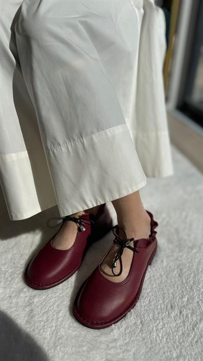 Yumuşacık Bilek Detaylı Özel Seri %100 Hakiki Deri Model Bordo