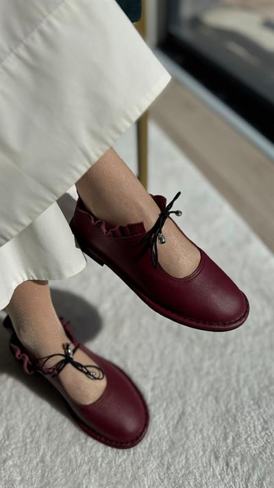 Yumuşacık Bilek Detaylı Özel Seri %100 Hakiki Deri Model Bordo