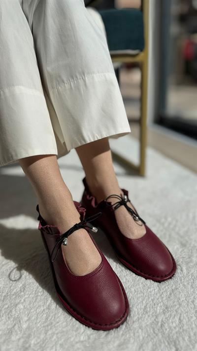 Yumuşacık Bilek Detaylı Özel Seri %100 Hakiki Deri Model Bordo