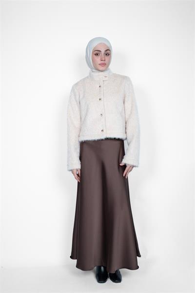 PREMİUM CROP KAŞE CEKET EKRU