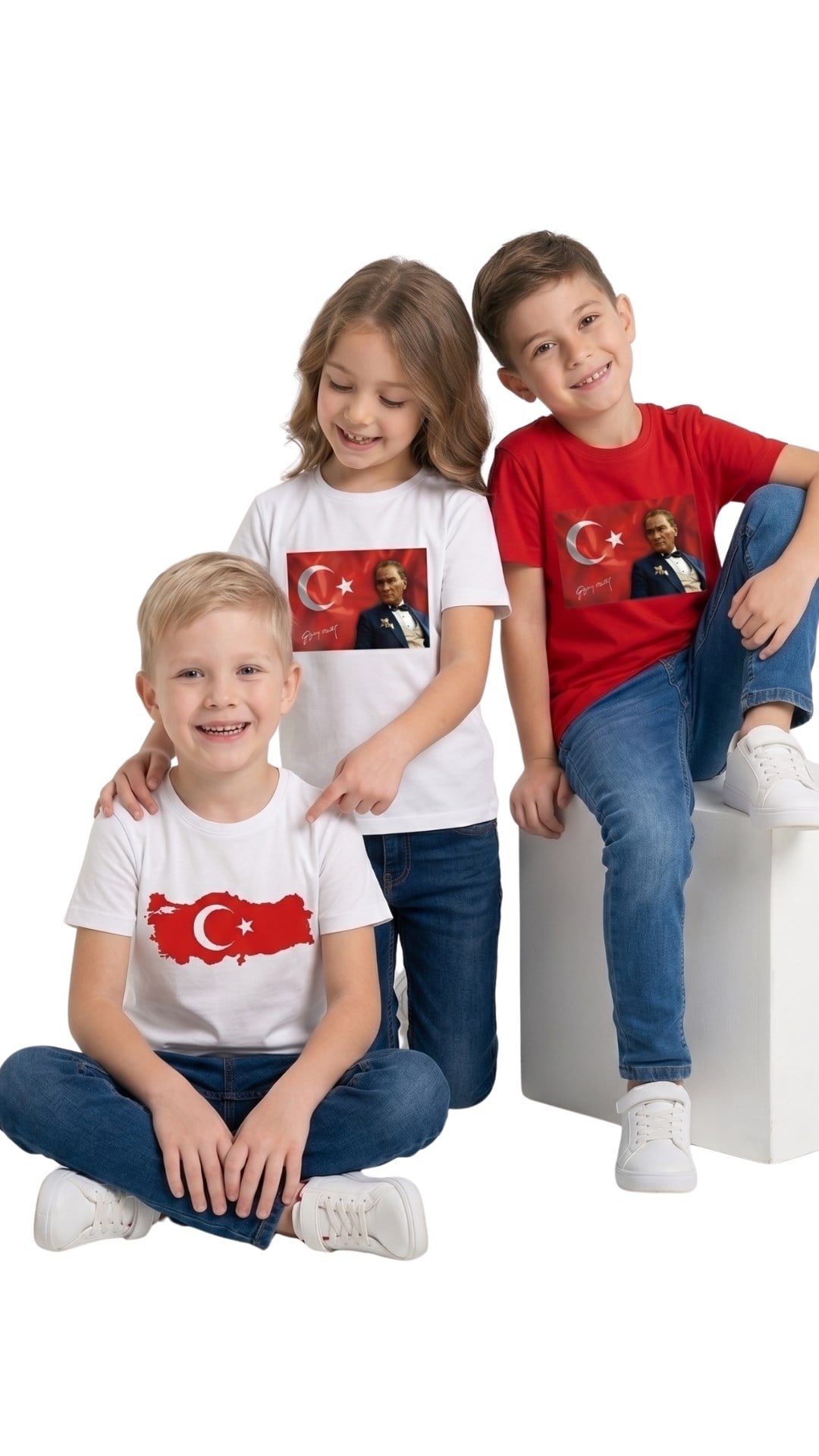 3 LÜ SET ÜNİSEX Çocuk TSHİRT 3 ADET  