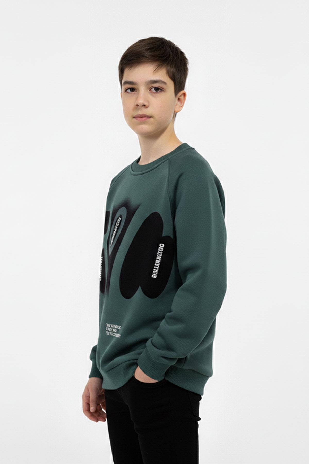 Baskılı Erkek Çocuk Sweatshirt