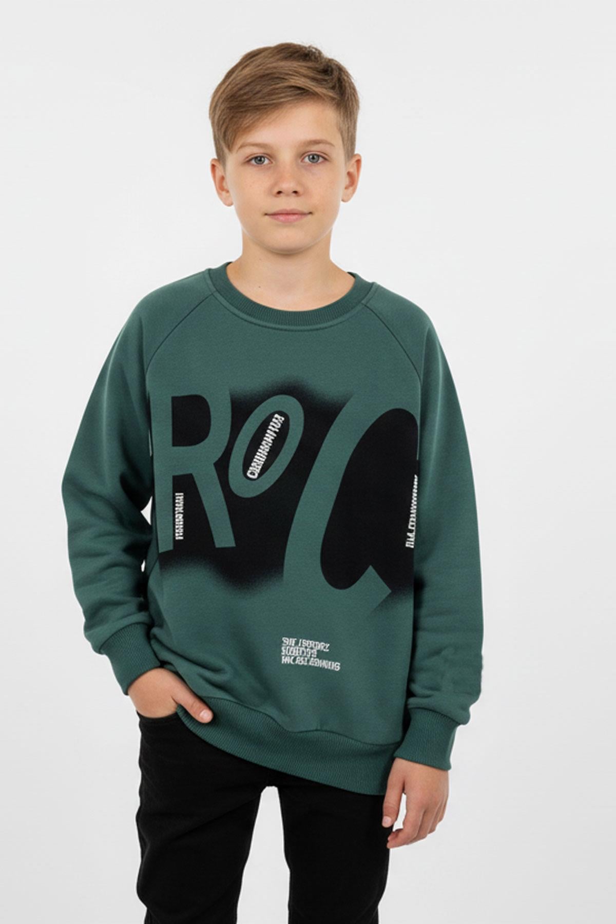Baskılı Erkek Çocuk Sweatshirt