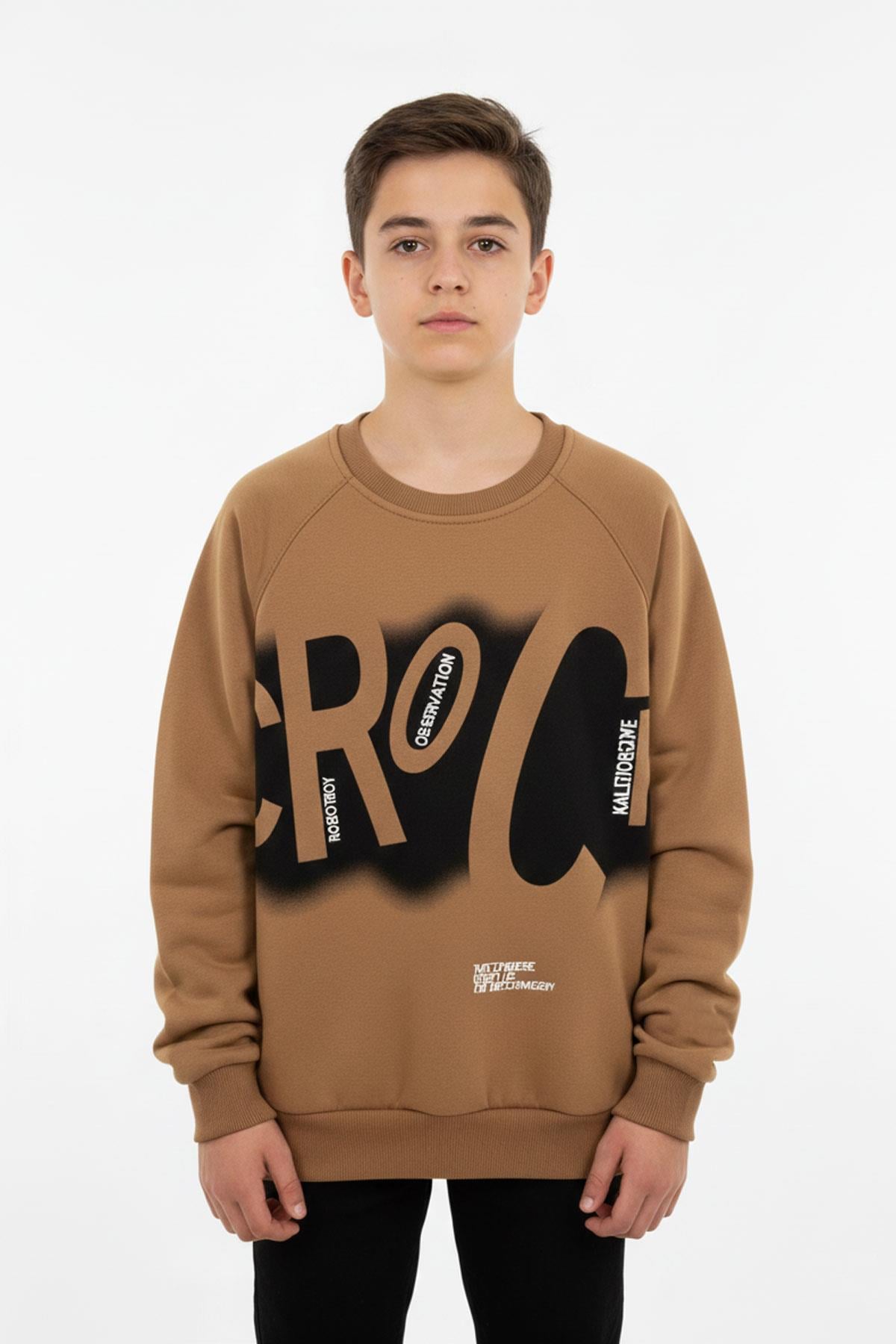 Baskılı Erkek Çocuk Sweatshirt