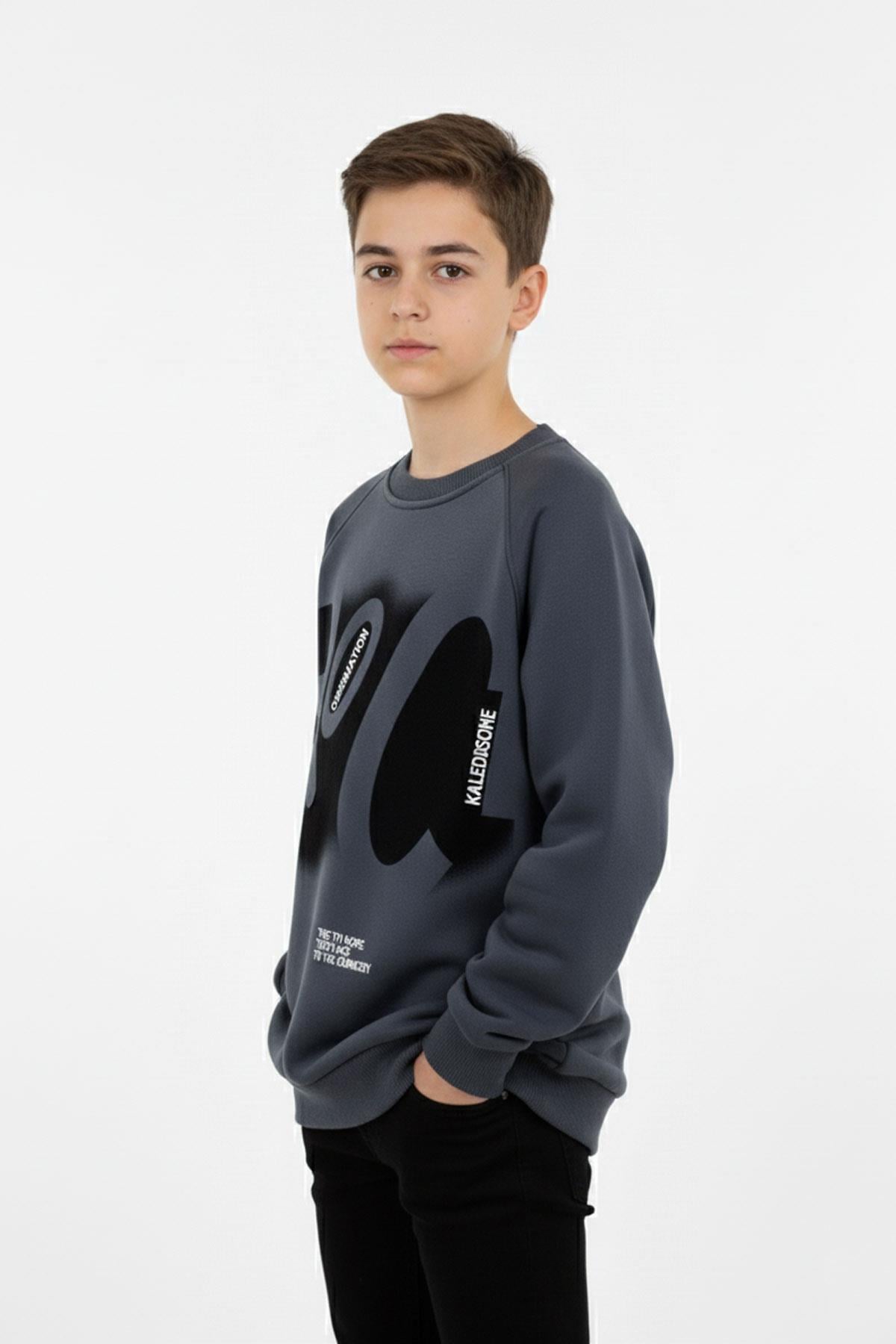 Baskılı Erkek Çocuk Sweatshirt