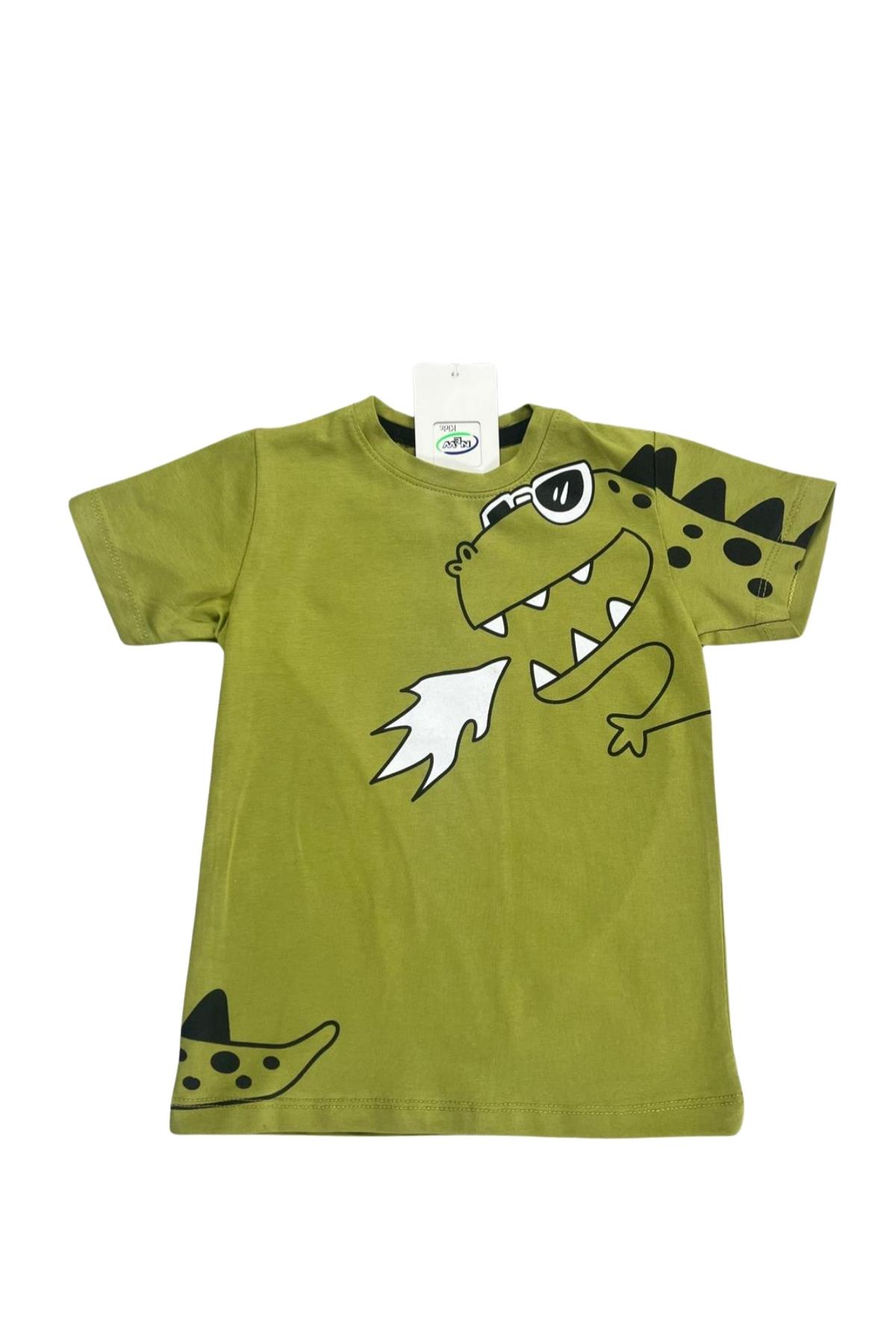 Dinozor Baskı Erkek Çocuk Takım