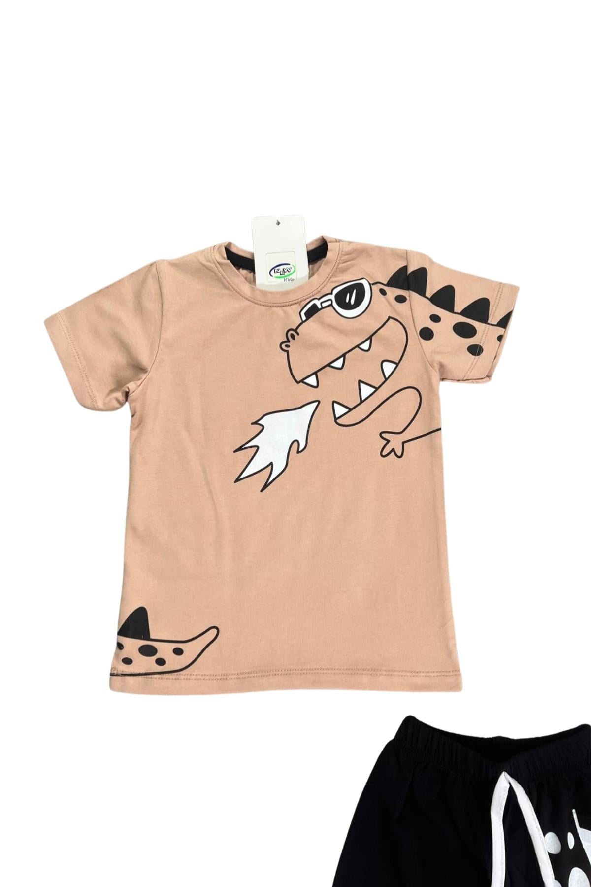 Dinozor Baskı Erkek Çocuk Takım