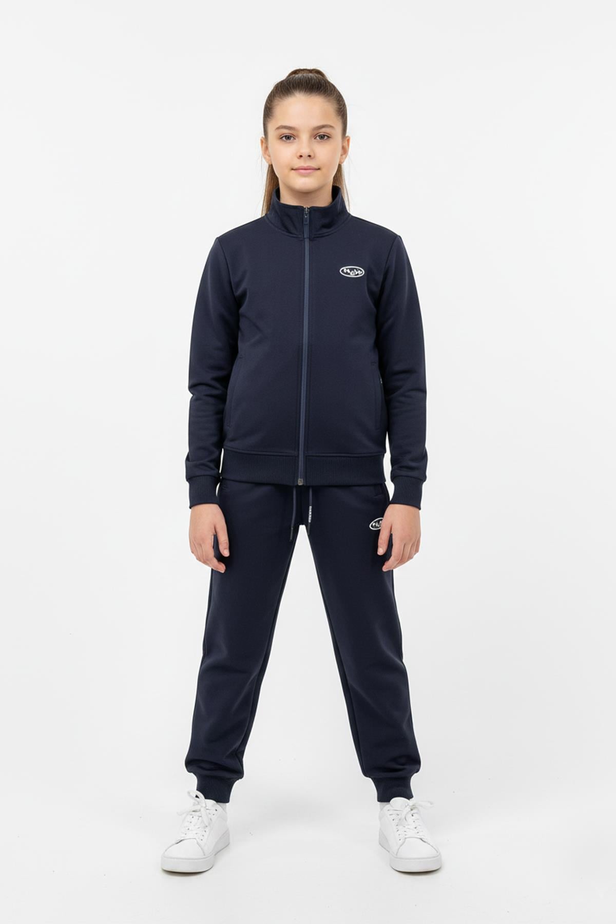 Fermuarlı Cepli Çocuk Unisex Eşofman Takımı