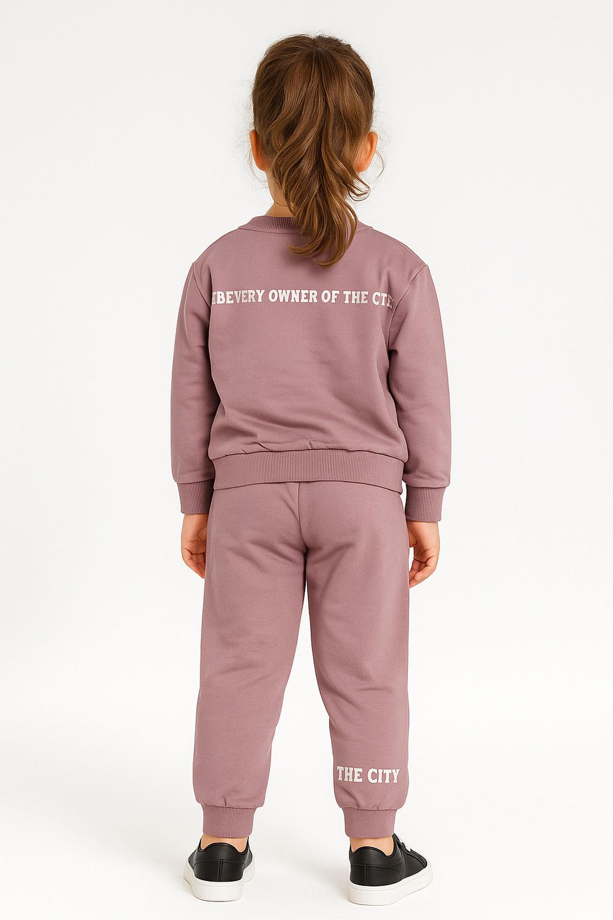The CITY Baskılı Pamuk 2 İplik Mevsimlik Unisex Çocuk Takım
