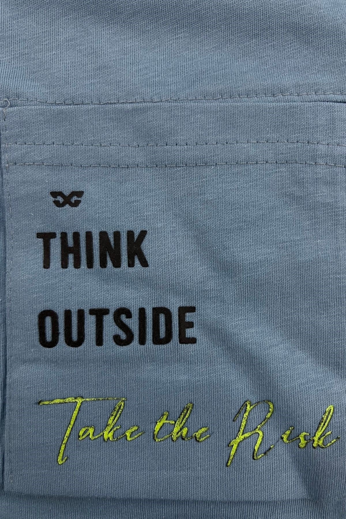 Think Outside Baskılı Pamuk Erkek Çocuk Tişört