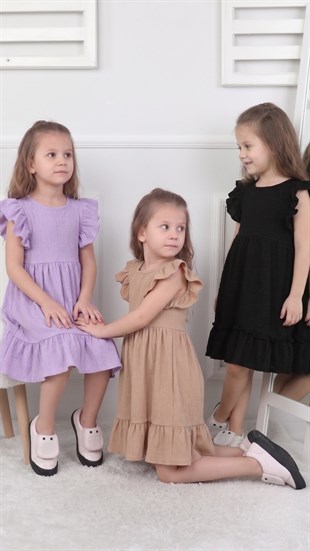 3 LÜ SET Kız Çocuk Elbise 3 ADET  YENİ SEZON YAZLIK 