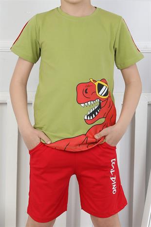 Dinozor Baskı Erkek Çocuk Takım