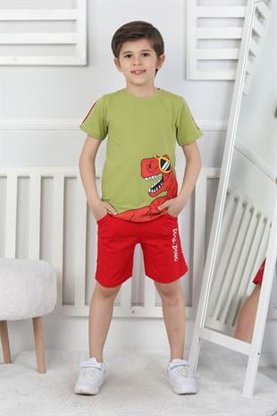 Dinozor Baskı Erkek Çocuk Takım