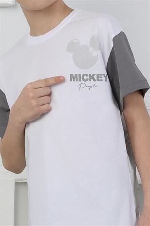 Mickey Baskı Erkek Çocuk Şortlu Takım