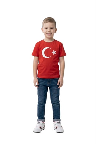 Ay Yıldız Baskılı Unisex Tshirtler