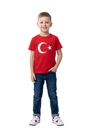 Ay Yıldız Baskılı Unisex Tshirtler